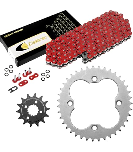 Amazon.com: Caltric Red Drive Chain And Sprockets Kit Compatible